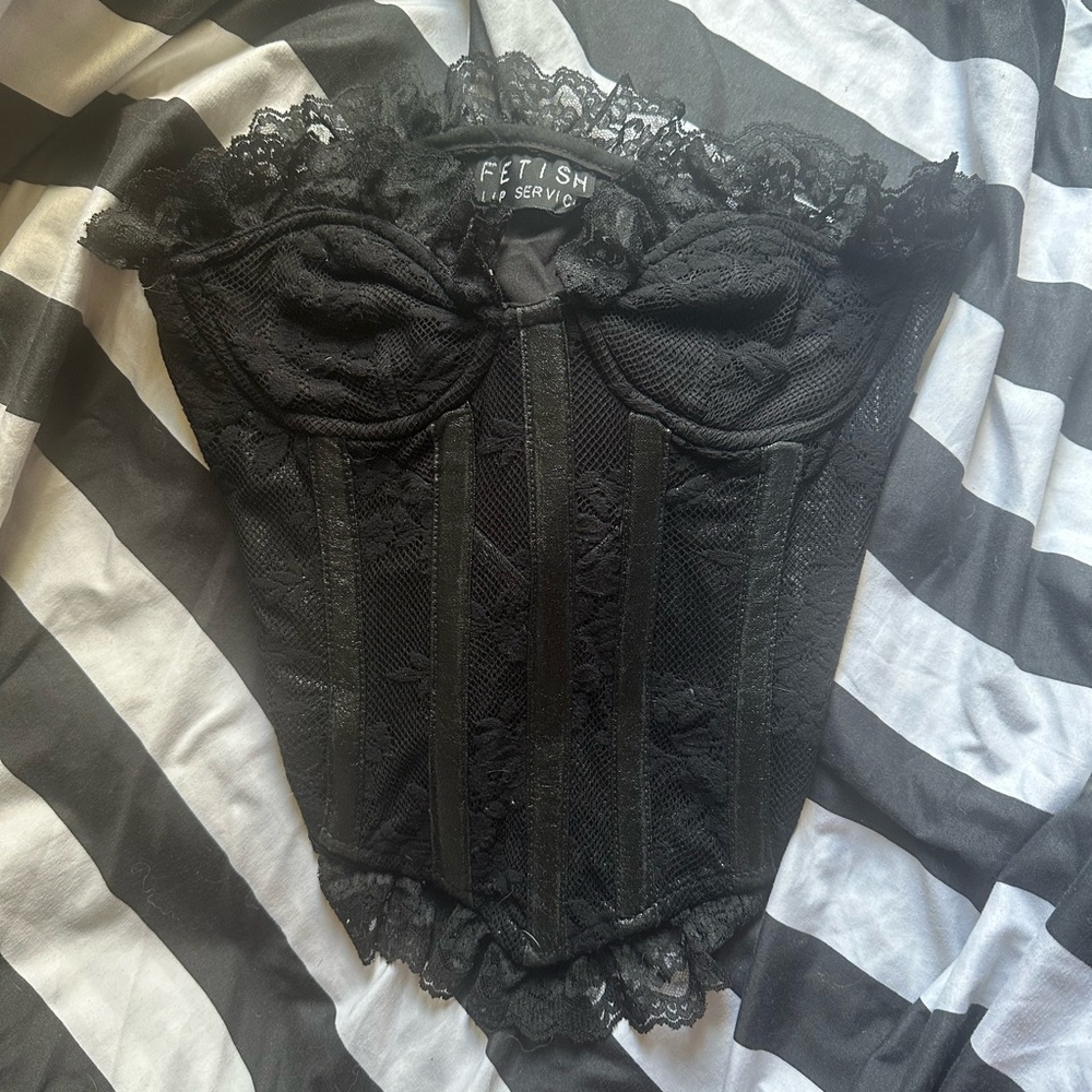 🍓 2005 lip service fetish belladonna’s boudoir corset in black 🍓